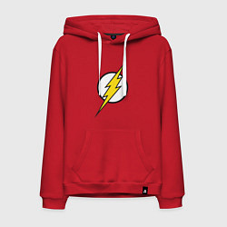 Толстовка-худи хлопковая мужская Flash, цвет: красный