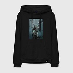 Толстовка-худи хлопковая мужская Death Stranding, цвет: черный
