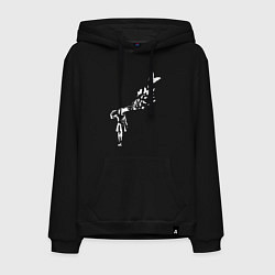 Толстовка-худи хлопковая мужская Banksy, цвет: черный