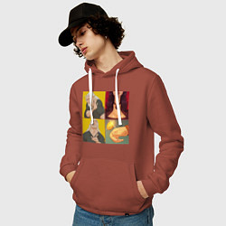 Толстовка-худи хлопковая мужская Выбор Ведьмака, цвет: кирпичный — фото 2