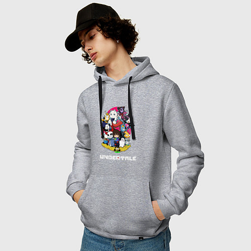 Мужская толстовка-худи UNDERTALE / Меланж – фото 3
