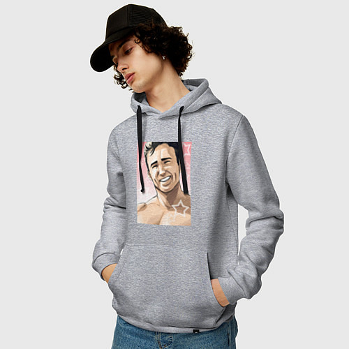 Мужская толстовка-худи Aniki Pink Star / Меланж – фото 3