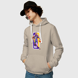 Толстовка-худи хлопковая мужская NBA Kobe Bryant, цвет: миндальный — фото 2