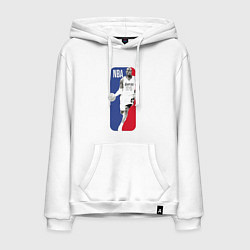 Толстовка-худи хлопковая мужская NBA Kobe Bryant, цвет: белый
