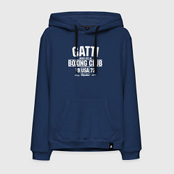 Толстовка-худи хлопковая мужская Gatti Boxing Club, цвет: тёмно-синий