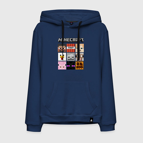 Мужская толстовка-худи MINECRAFT / Тёмно-синий – фото 1