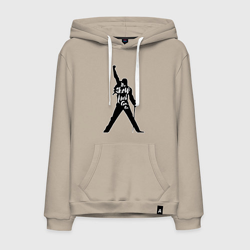 Мужская толстовка-худи Queen - The Show Must Go On / Миндальный – фото 1