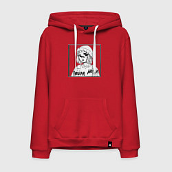 Толстовка-худи хлопковая мужская Пошлая Молли, цвет: красный