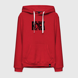 Толстовка-худи хлопковая мужская QUEEN, цвет: красный