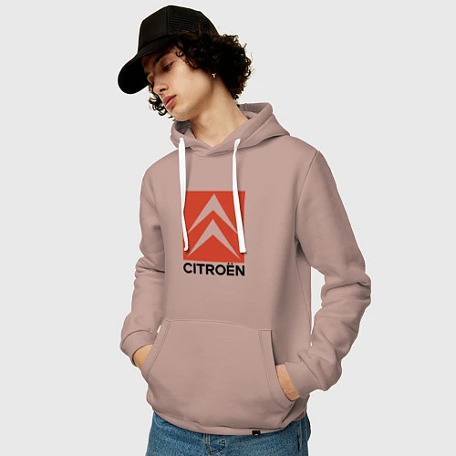 Мужская толстовка-худи CITROEN / Пыльно-розовый – фото 3