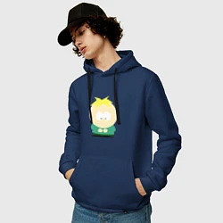 Толстовка-худи хлопковая мужская South Park Баттерс, цвет: тёмно-синий — фото 2