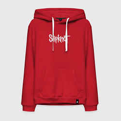 Толстовка-худи хлопковая мужская SLIPKNOT НА СПИНЕ, цвет: красный