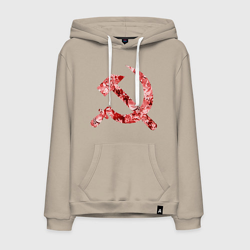 Мужская толстовка-худи Ахегао СССР / Миндальный – фото 1