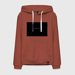 Толстовка-худи хлопковая мужская Изоляция, цвет: кирпичный