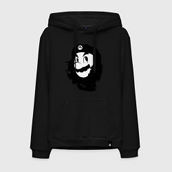 Толстовка-худи хлопковая мужская Che Mario, цвет: черный