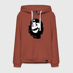 Толстовка-худи хлопковая мужская Che Mario, цвет: кирпичный