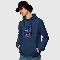 Толстовка-худи хлопковая мужская NASA Z, цвет: тёмно-синий — фото 2