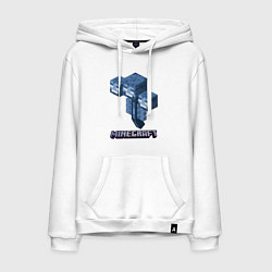 Толстовка-худи хлопковая мужская Minecraft game, цвет: белый