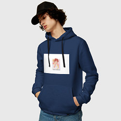 Толстовка-худи хлопковая мужская Nct taeyong, цвет: тёмно-синий — фото 2