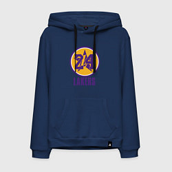 Толстовка-худи хлопковая мужская 24 Lakers, цвет: тёмно-синий
