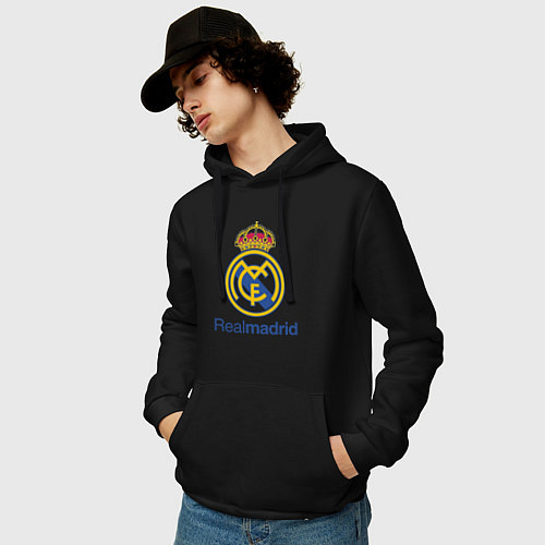 Мужская толстовка-худи Real Madrid FC / Черный – фото 3