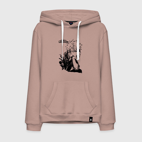 Мужская толстовка-худи Моя геройская академия / Пыльно-розовый – фото 1