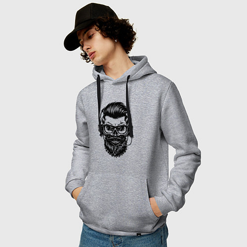 Мужская толстовка-худи Hipster / Меланж – фото 3