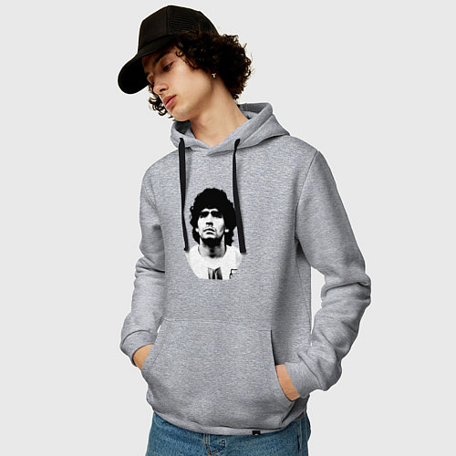 Мужская толстовка-худи Диего Марадона / Меланж – фото 3