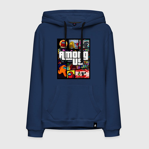 Мужская толстовка-худи AMONG US GTA / Тёмно-синий – фото 1