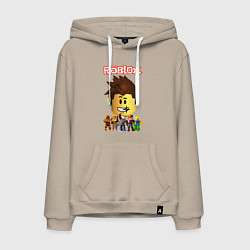 Толстовка-худи хлопковая мужская ROBLOX, цвет: миндальный