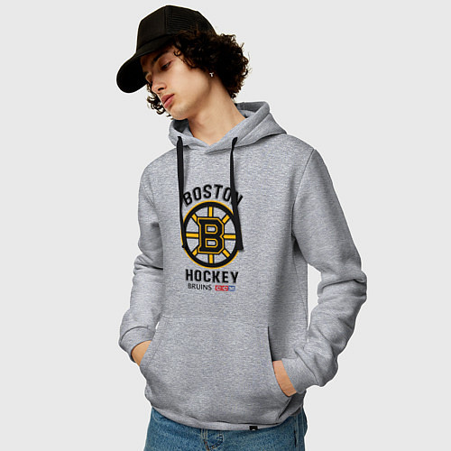 Мужская толстовка-худи BOSTON BRUINS NHL / Меланж – фото 3