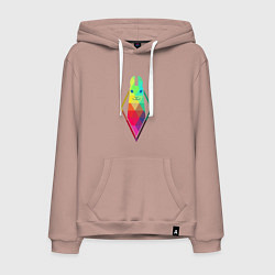 Толстовка-худи хлопковая мужская THE SIMS, цвет: пыльно-розовый