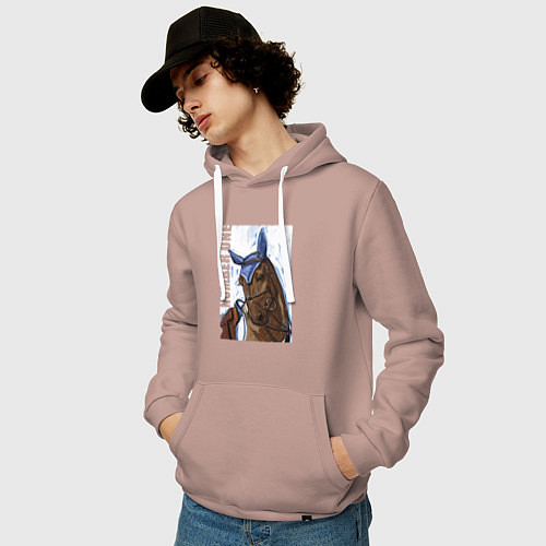 Мужская толстовка-худи Number one / Пыльно-розовый – фото 3