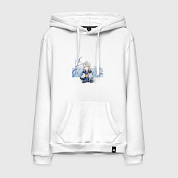 Толстовка-худи хлопковая мужская Альбедо, цвет: белый