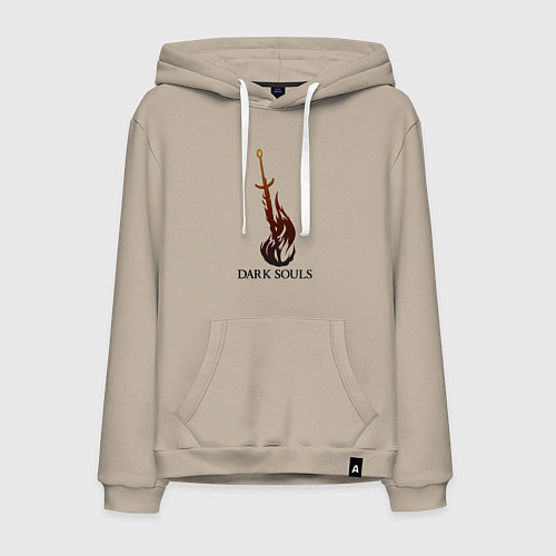 Мужская толстовка-худи Dark Souls - Bonfire / Миндальный – фото 1