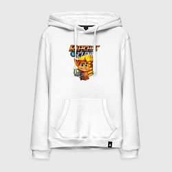 Толстовка-худи хлопковая мужская Ratchet & Clank, цвет: белый