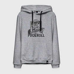 Толстовка-худи хлопковая мужская Pug & Roll, цвет: меланж