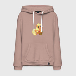 Толстовка-худи хлопковая мужская Applejack, цвет: пыльно-розовый