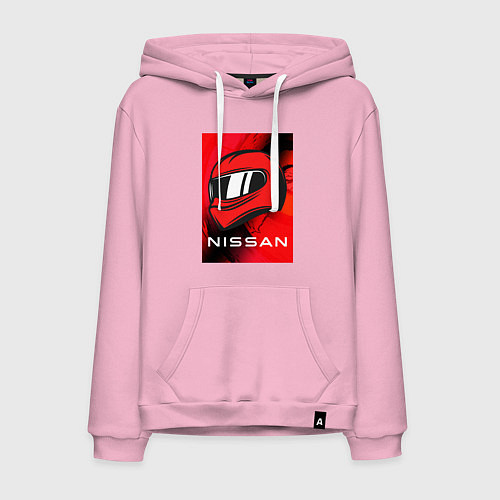 Мужская толстовка-худи Nissan - Paint / Светло-розовый – фото 1