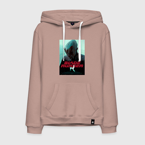 Мужская толстовка-худи Слезы в дожде Blade Runner / Пыльно-розовый – фото 1