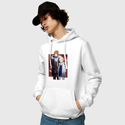 Толстовка-худи хлопковая мужская Lumine and tartaglia, цвет: белый — фото 2