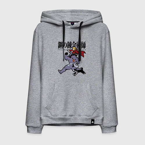 Мужская толстовка-худи Стальные алхимики Элрик собака / Меланж – фото 1