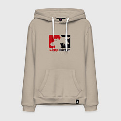 Толстовка-худи хлопковая мужская Limp Bizkit, цвет: миндальный