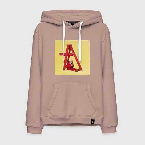 Мужская толстовка-худи Billie Eilish / Пыльно-розовый – фото 1