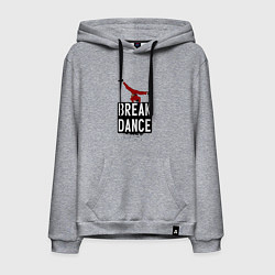 Толстовка-худи хлопковая мужская Break Dance, цвет: меланж