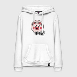 Толстовка-худи хлопковая мужская Копилка, цвет: белый