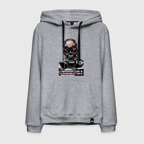 Мужская толстовка-худи Terminator T-800 / Меланж – фото 1