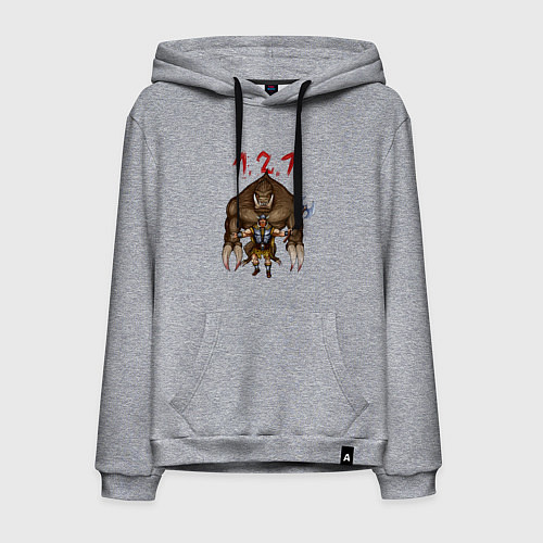 Мужская толстовка-худи Разнос на 121 / Меланж – фото 1