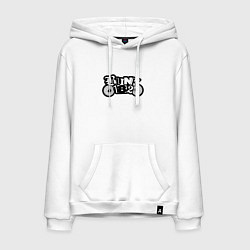 Толстовка-худи хлопковая мужская Blink 182 лого, цвет: белый
