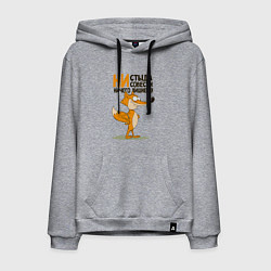 Толстовка-худи хлопковая мужская Моя совесть, цвет: меланж